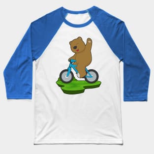 Bear Bicycle Baseball T-Shirt